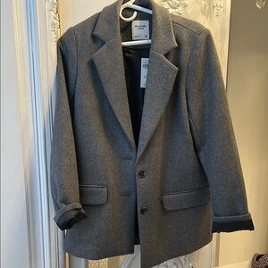 Abercrombie and fitch gray blazer coat NWT never worn